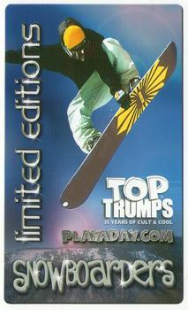 2003 Top Trumps Limited Edition Snowboarders #NNO James Stentiford Back